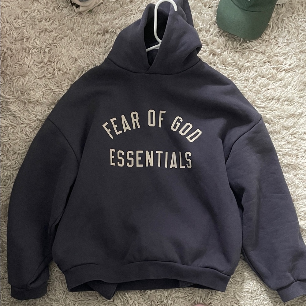 Fear of God Essentials Navy Hoodie